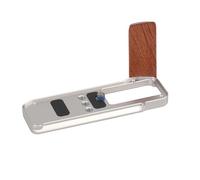 SZZCNOX X-M5 Support en L en bois pour Fuji XM5, plaque en forme de L à dégagement rapide pour Fujifilm X-M5, base en aluminium poirier, poignée latérale accessoires pour appareil photo (argenté)