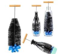 SZZETK Pinceau de Bouteille de 33 cm, Goupillon Bouteille, Brosse Dense pour Biberon, Gourde en Verre et Bouteilles Étroites, Bouteilles de Soda, biberons, Compatible avec Les Bouteilles SodaStream