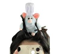 SZZLXYMT Femmes Mignon Souris Dessin animé Animal Remy Ratatouille Moelleux Jouet Bandeaux Cosplay Accessoires Halloween Costume Chapeaux