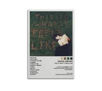 Szzmyo Gracie Abrams Poster d'album « This is What It Feels Like » - Impression sur toile moderne et esthétique - Pour chambre à coucher, salon - 30 x 45 cm - Sans cadre
