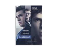 szzmyo Poster de film The Social Network - Impression sur toile moderne - Décoration pour chambre à coucher, salon - 40 x 60 cm - Style sans cadre