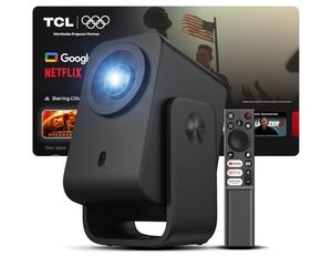 T 1 Videoprojecteur 4K Compatibilité, Natif 1080P, Audio Dolby 8 W, Netflix Certifié, Smart Google TV Intégré, Auto Focus/Keystone, Wi-FI Bluetooth, Pivotant à 285° Mini Projecteur Video Portable