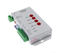 T-1000S Contrôleur de pixels LED pour bandes WS2812B - 2048 pixels pour carte SD - Unité de contrôle de la lumière RVB programmable pour décoration d'intérieur, configuration de jeu 159 x 89 mm