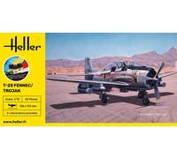 T-28 FENNEC / TROJAN (Inclus Colle, Peinture, Brush) - HELLER 1/72 PLASTIC KIT