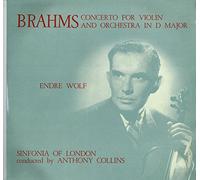 T 30 ENDRE WOLF Brahms Violin Concerto Sinfonia London Anthony Collins LP