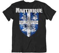 T-33B Martinique Flag City Map White Snake Great Unisex O-Neck 100% Cotton Short-Sleeve T-Shirts Black L