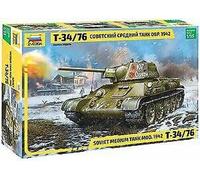 T-34/76 Mod.1942 Soviet Medium Réservoir 1:3 5 Plastique Model Kit Zvezda