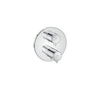 T-500 mitigeur thermostatique 2 voies avec inverseur régulateur de débit chromé - ROCA A5A0C18C00