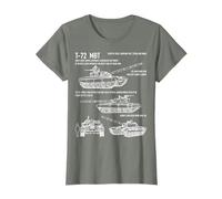 T-72 Russian Tank Plan de reconnaissance MBT T-Shirt