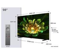 TCL C79K 98C79K TV 2,49 m (98") 4K Ultra HD Smart TV Wifi Métallique 3000 cd/m²