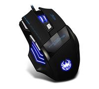 T-80 Filaire Gaming 7200 DPI Optique LED Rétroéclairage 7 Boutons USB Gamer pour Pro PC Windows