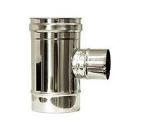 T 90 raccord réduit DN 80 conduit de fumée DN 140 tube inox 316