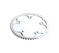 Plateau route 5bra 46dts d.130 exterieur argent alu 7075 ta alize type shimano 9-10v. Argent
