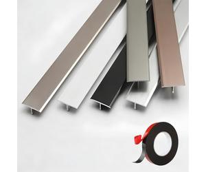 T-Barre De Seuil Aluminium Adhésive - Profil De Transition Sol Universel - 2.7m Couvre Joint for Séparation De Pièces Parquet/Carrelage(Silver,3pcs*90 * 5cm)