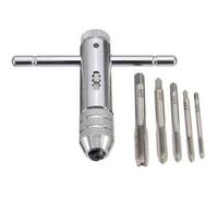 T Barre Poignée Porte-taraud à cliquet, Clé à taraud réglable avec 5pcs M3-M8 3mm-8mm filetage de vis à métaux à fiche métrique