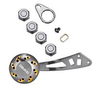 T-best Moulinet de pêche Poignée de Remplacement, Deukio en métal à Bascule Bras de Prise en Main pour A/D/S Marques de bobines, 3 Différentes Couleurs au Choix, Gun-Color