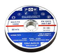 T-BF Lot de 75 125 x 1,0 x 22,23 mm pour meuleuse d'angle Flex EN12413 125 x A60 T de BF