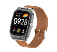 T-BLUER Bracelet compatible avec Xiaomi Redmi Watch 4,Bracelet en Cuir de Remplacement Accessoires de Poignet avec Cadre Métallique pour Redmi Watch 4 Smartwatch Marron