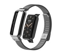 T-BLUER Compatible avec Xiaomi Mi Band 7 Pro Bracelet, Bracelet de Rechange en Acier Inoxydable, Milanais, Argent, 21 mm, 140-205 mm, Fermoir Déployant, Respirable, Non Résistant à l'Eau