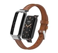 T-BLUER Compatible avec Xiaomi Mi Band 7 Pro Bracelets,Mi Smart Band 7pro Accessoires de Bracelet en Cuir de Remplacement avec Cadre en Métal pour Mi Band 7 Pro Intelligent Bracelet,Marron