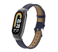 T-BLUER Compatible avec Xiaomi Mi Smart Band 8 Bracelet,Mi Band 8 bracelet de remplacement en cuir pour Xiaomi Smart Band 8 tracker d'activité Bleu