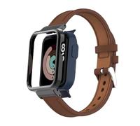 T-BLUER Compatible avec Xiaomi Mi Watch Lite/Redmi Watch Lite Bracelets,Accessoires de Bracelet en Cuir de Remplacement avec Cadre en Métal pour Redmi Watch Lite Fitness Tracker,Marron