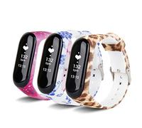 T-BLUER Pour Xiaomi Mi Band 3/4 bandes, Bracelet de remplacement de sangle colorée pour Xiaomi Mi Band 3/Mi Band 4 Bracelet Bracelet Smart Accessoires (Pas de Tracker)