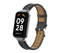 T-BLUER Redmi Smart Band 2 Bracelet,Redmi Band 2 Bracelet de Remplacement en Cuir avec Armature Métallique pour Xiaomi Redmi Band 2 Noir