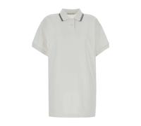 T by Alexander Wang - Mini-robe polo en coton décontractée - Femme - Robes - Blanc - Taille: 38 FR