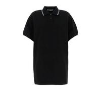 T by Alexander Wang - Polo-robe décontractée en coton - Femme - Tops - Noir - Taille: 40 FR