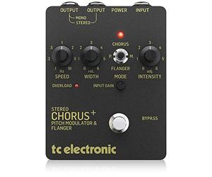 t.c electronic TC Stereo Chorus Flanger Pedal SCF GOLD Noir