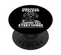 T drôle de promeneur de Chien Teckel à Poil Court pour Les PopSockets PopGrip Adhésif