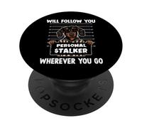 T drôle de promeneur de Chien Teckel à Poil Court pour Les PopSockets PopGrip Adhésif