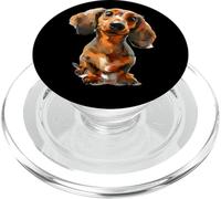 T drôle de promeneur de Chien Teckel à Poil Court pour Les PopSockets PopGrip pour MagSafe