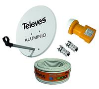 T e C N o V o Z, Kit antenne parabolique pour Astra TELEVES 83 cm aluminium + rouleau de câble 20 m + connecteurs et LNB