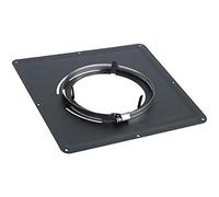 Plaque de propreté inox émail noir mat 400x400 mm - diamètre 155 mm TEN