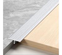 T En Bande De Transition Plancher(2 PCS X 135CM) Pour Seuil Porte, Joint Sol Stratifié, Bandes Imperméables Bordure Carrelage Couvrant Les Espaces(Light Gray,2pcs*135 * 3cm)