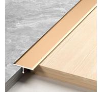 T En Bande De Transition Plancher(2 PCS X 135CM) Pour Seuil Porte, Joint Sol Stratifié, Bandes Imperméables Bordure Carrelage Couvrant Les Espaces(Gold,2pcs*135 * 2.5cm)