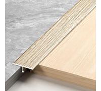 T En Bande De Transition Plancher(2 PCS X 135CM) Pour Seuil Porte, Joint Sol Stratifié, Bandes Imperméables Bordure Carrelage Couvrant Les Espaces(Light Brown,2pcs*135 * 2.5cm)