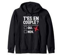 T’es en couple ? Ni oui ni non célibataire drôle humour Sweat à Capuche