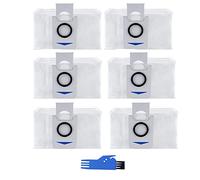 T / F 3L Grande Capacité Sacs de rechange pour Ecovacs Deebot X1 Omni / X1 Turbo / X1Plus Aspirateur, X1Series Pièces de rechange, Lot de 6 + 1 brosse de nettoyage gratuite