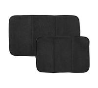 T-fal Textiles 69997 Lot de 2 tapis égouttoir à vaisselle avec maille Noir