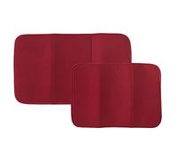 T-fal Textiles 69998 Lot de 2 tapis égouttoir à vaisselle avec maille Rouge cramoisi