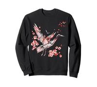 T Grue à Couronne Rouge en Origami Japonais pour Grue du Sweatshirt