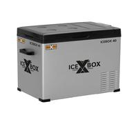 T.I.P. Cross Tools Icebox 40 Glacière Électrique à Compresseur, 39 L | Frigo portable pour camping et voyage, 12V/24V/230V, réglage -20 à +20 °C via App, panier et éclairage LED inclus