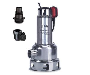 T.I.P. Extrema 500/13 Pro Pompe d'Évacuation Immergée en Inox, 30000 l/h | Pompe de relevage robuste avec moteur 1800 W, roue Vortex en fonte et résistance thermique jusqu'à 50 °C pour eaux usées