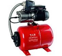 T.I.P. HWW 1000/25 Plus TLS Station d'eau domestique - acier inoxydable 31145, avec protection contre la marche à sec, 3.300l/h, hauteur de refoulement 46m, réservoir 22l