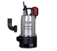 T.I.P. Maxima 180 SX Pompe Submersible Eaux Usées en Acier Inox, 500 W | Pompe de relevage, roue Vortex en Noryl, débit 10500 l/h, hauteur 7 m, interrupteur à flotteur, particules 2,5 cm.