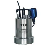 CONSEIL Pompe submersible de drainage de piscine - acier inoxydable, 6 000 l/h, aspiration plate, hauteur de refoulement 6 m, clapet anti-retour, FlatOne 6000 IX 30440