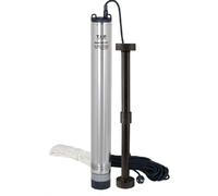 Pompe de puits TIP - pompe pour puits profonds en acier inoxydable avec commande automatique, 5 400 l/h, 5,3 bar, 53 m, résistante au sable, BigWell 90-53 AUT 30084
